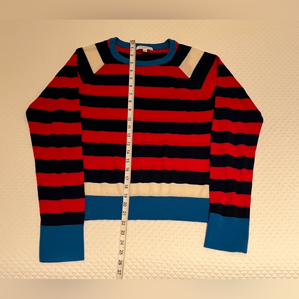 🎉HP🎉 Equipment 💫EUC💫 Axel Stripe Sweater - Ribbon Red Multi - M - Silk Blend - Picture 7 of 11